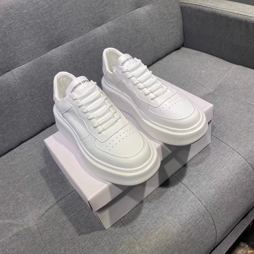 百搭轻奢小白鞋男士2024秋冬内增高白色板鞋时尚个性运动休闲鞋男