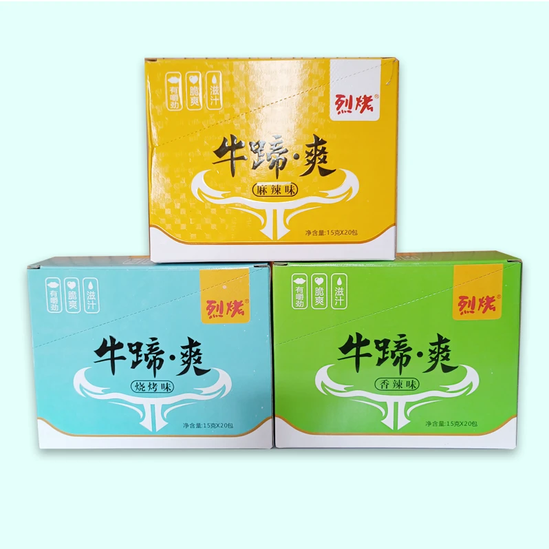 烈烤牛蹄爽15g袋装香辣麻辣即食卤味牛肉熟零食小吃休闲食品整箱