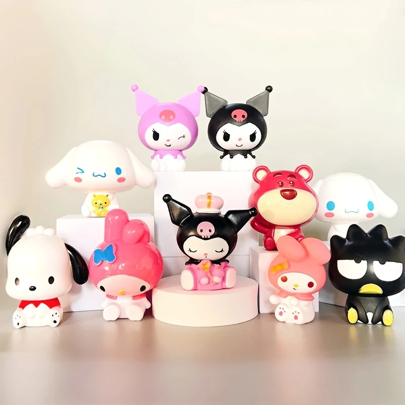 蛋糕装饰玉桂狗美乐蒂摆件KT猫生日库洛米烘焙甜品台手办公仔玩具