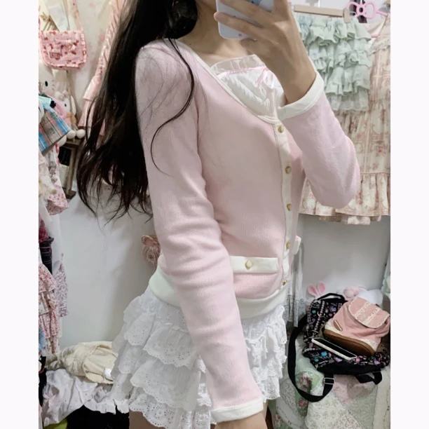 古着针织毛衣套装日系少女风