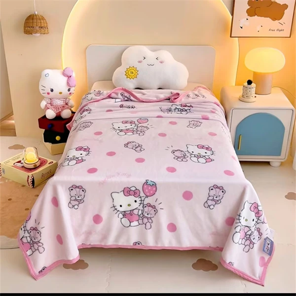 孤品毛毯牛奶绒毯超萌可爱印花毛绒午睡毯幼儿园加厚毯子