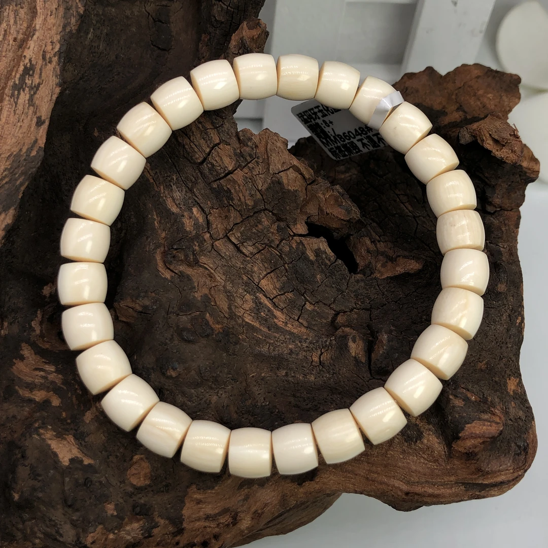 【小袁猛犸牙】天然猛犸牙玉化直切手串7mm精工时尚小单圈
