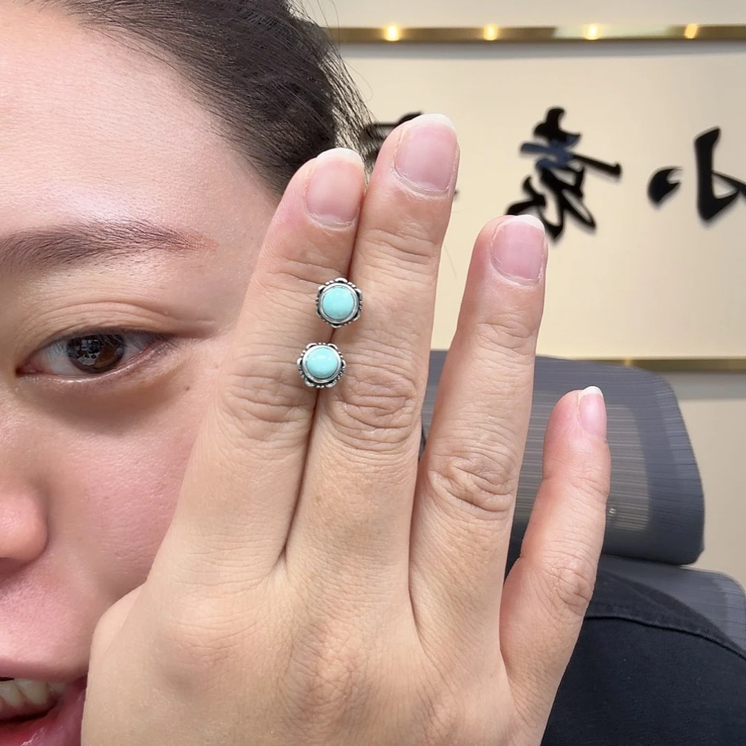 【闪购商品】绿松石珠宝奇石银S925镶嵌10 多样性发货发其一