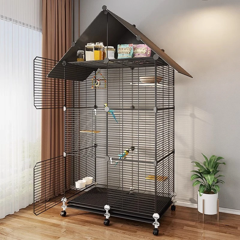 豪华笼子八哥家用绣眼新型鹦鹉珍珠玄凤别墅虎皮鹦鹉专用鸟笼大号