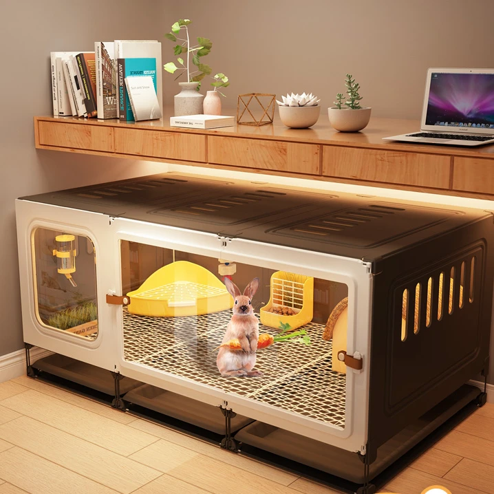 兔笼家用室内专用大号养兔子睡觉小窝防喷尿新型笼别墅荷兰猪侏儒
