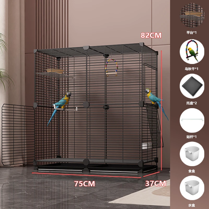 【铁艺风豪华鸟笼】精品虎皮八哥大号金刚牡丹玄凤鹦鹉鸟笼子别墅