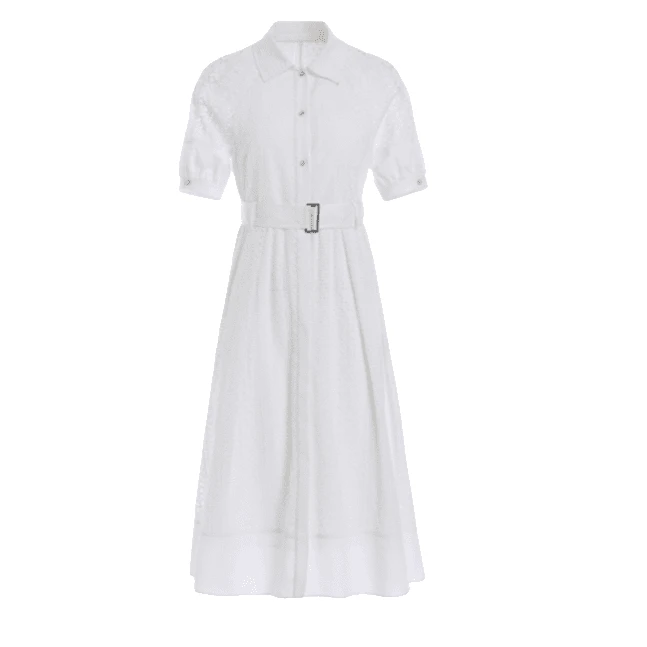 显瘦气质白色时尚夏季复古法式收腰女装连衣裙