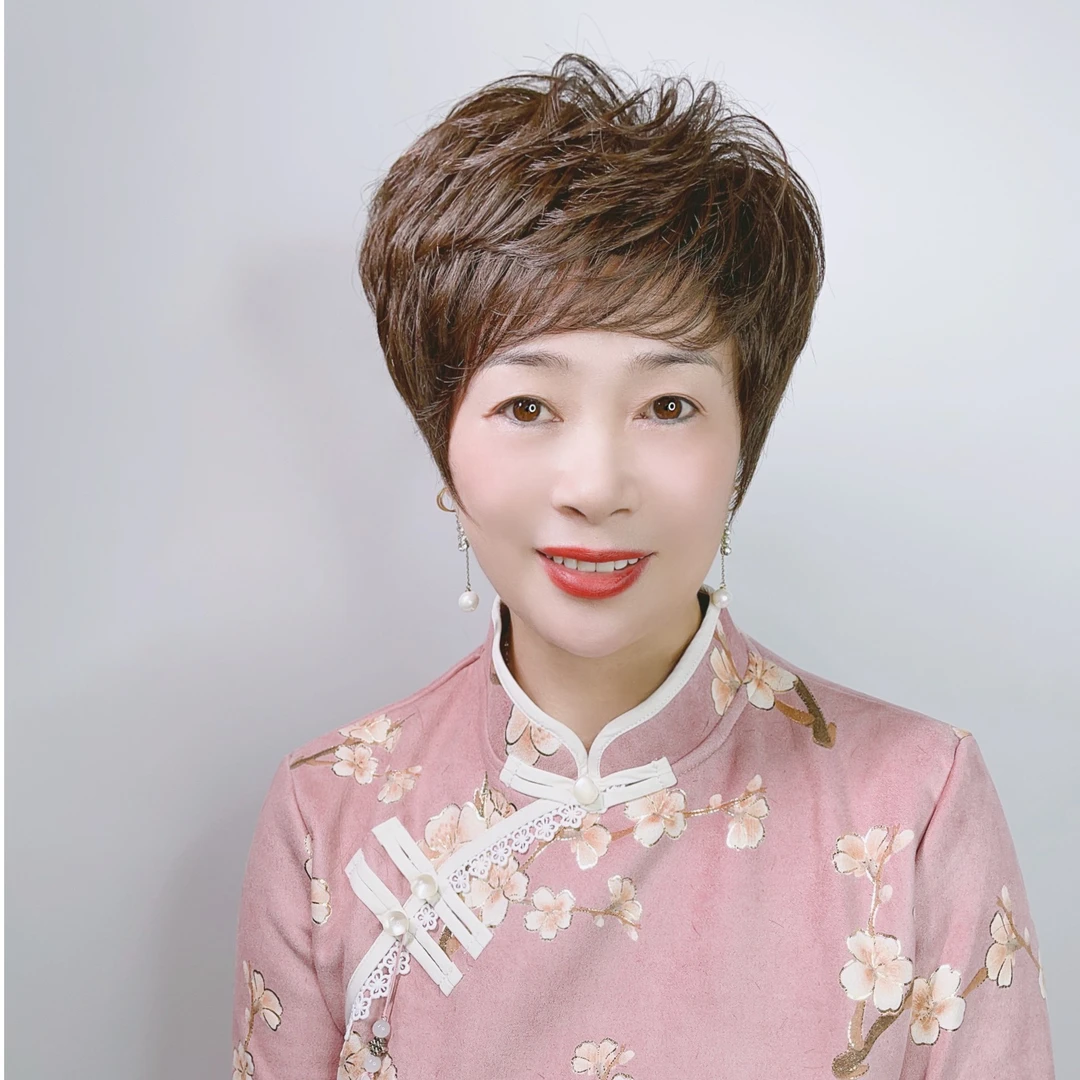 清爽 短纹理 高端假发定制
