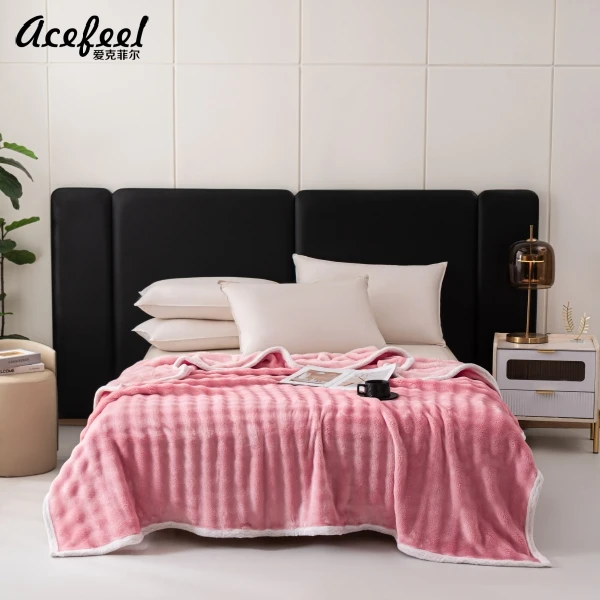 acefeel爱克菲尔兔毛绒加厚盖毯不掉毛柔软毛茸茸保暖蓬松超顺滑
