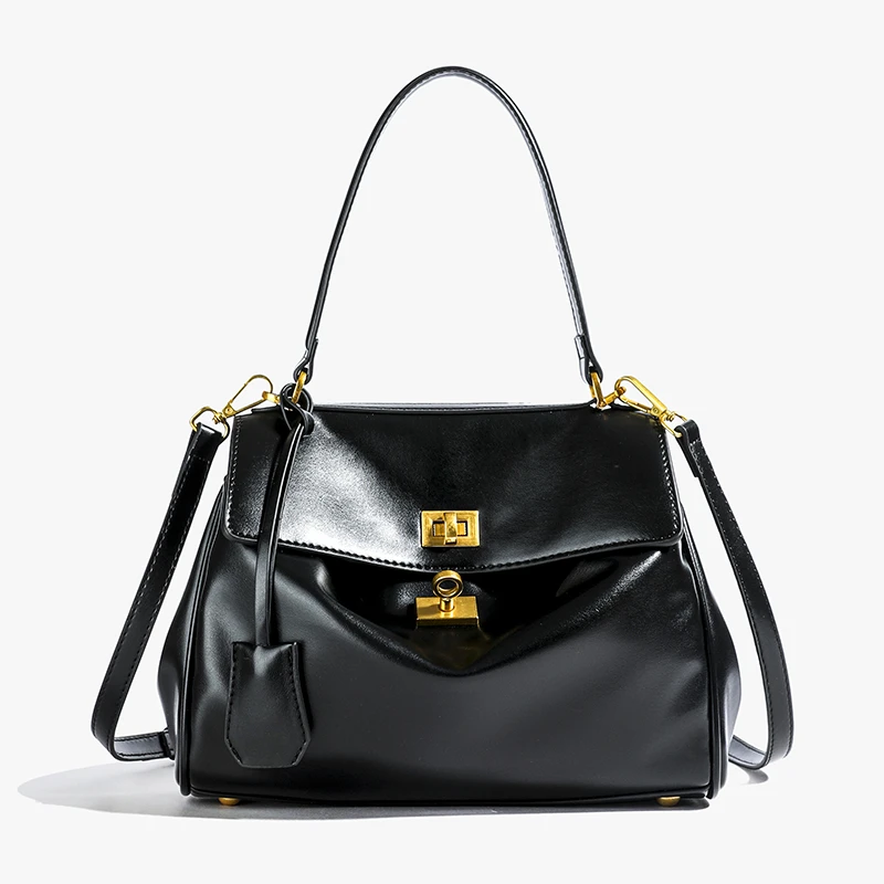 通勤托特包女大容量新款秋冬时尚高级托特包平替好物手提黑色韩版