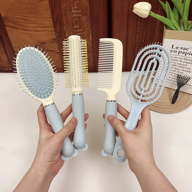 气垫按摩梳可爱卷筒梳学生宿舍梳子女便携长发卷发蓬松梳造型神器