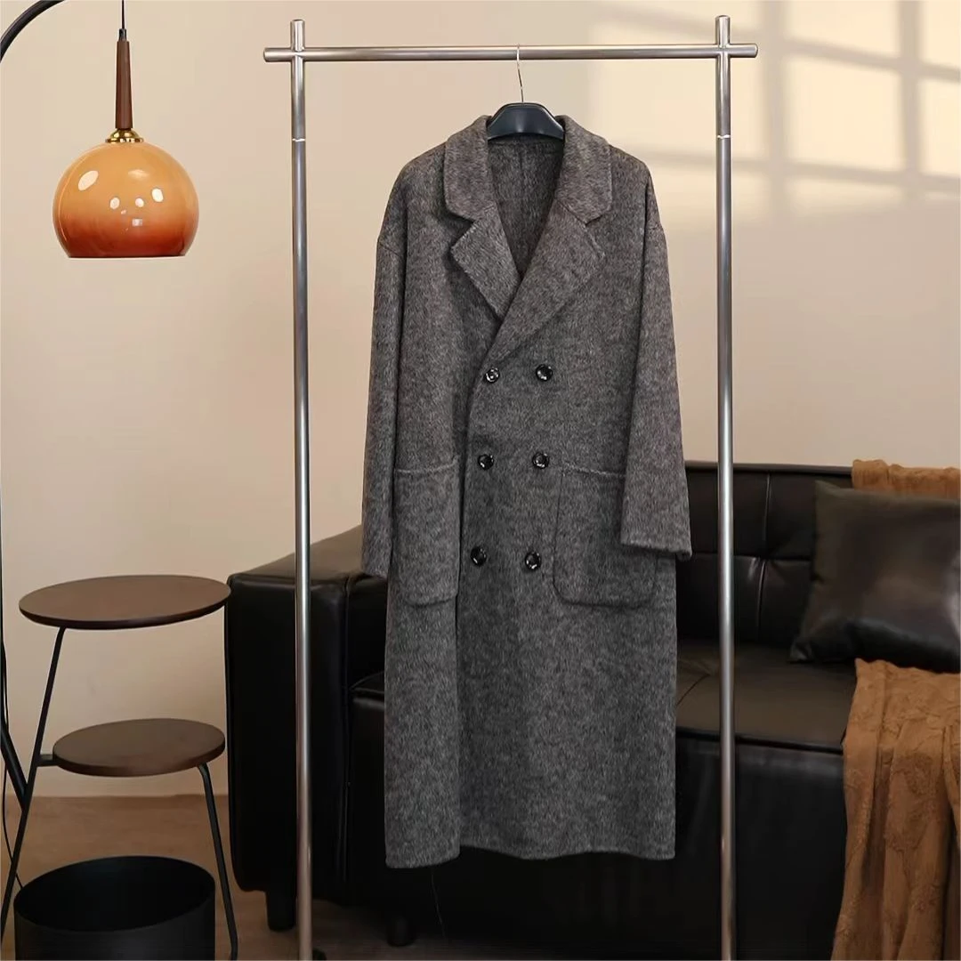 新款加厚长毛双面羊毛大衣秋冬上新1-100号