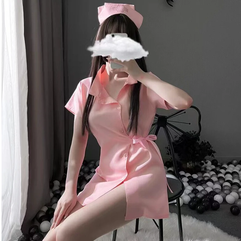 性感显瘦粉色时尚薄款休闲连衣裙套装