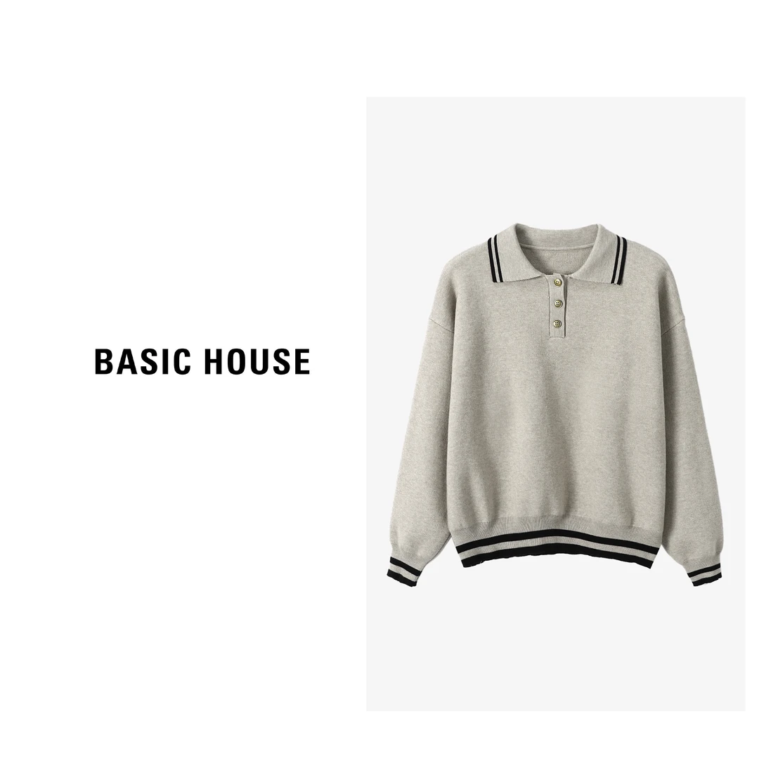 【王雪糕专属】Basic House/百家好休闲时尚他针织毛衣-B0624H5D362