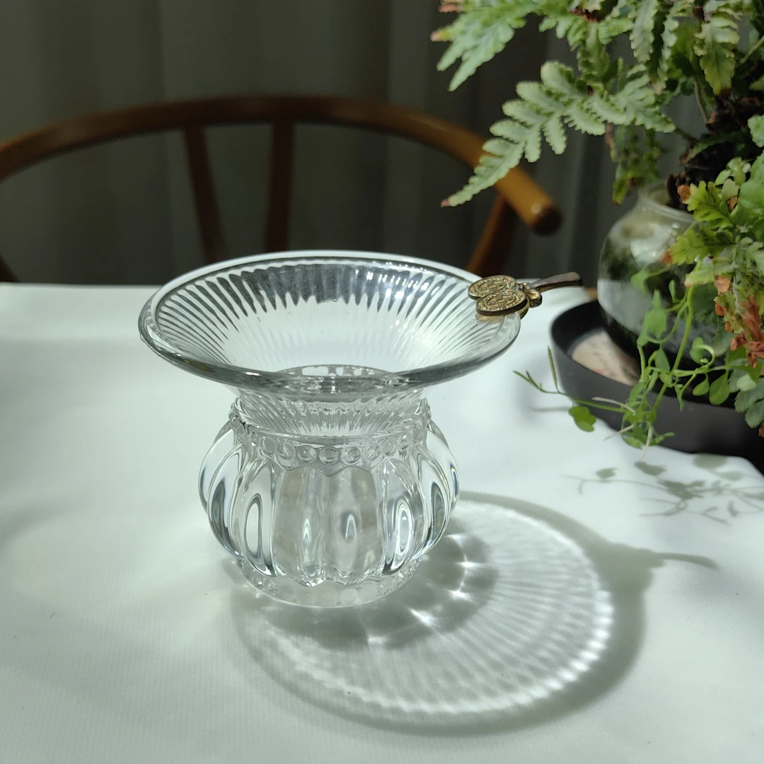玻璃茶漏茶滤套装茶叶金属过滤网功夫茶具配件泡茶滤茶器茶隔漏斗