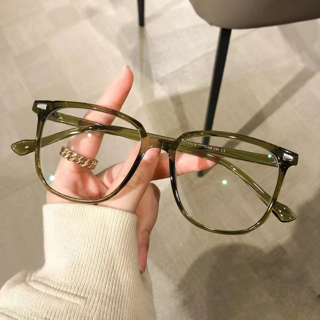 时尚防蓝光眼镜女ins网红同款潮流时尚百搭高清护眼近视眼镜框架