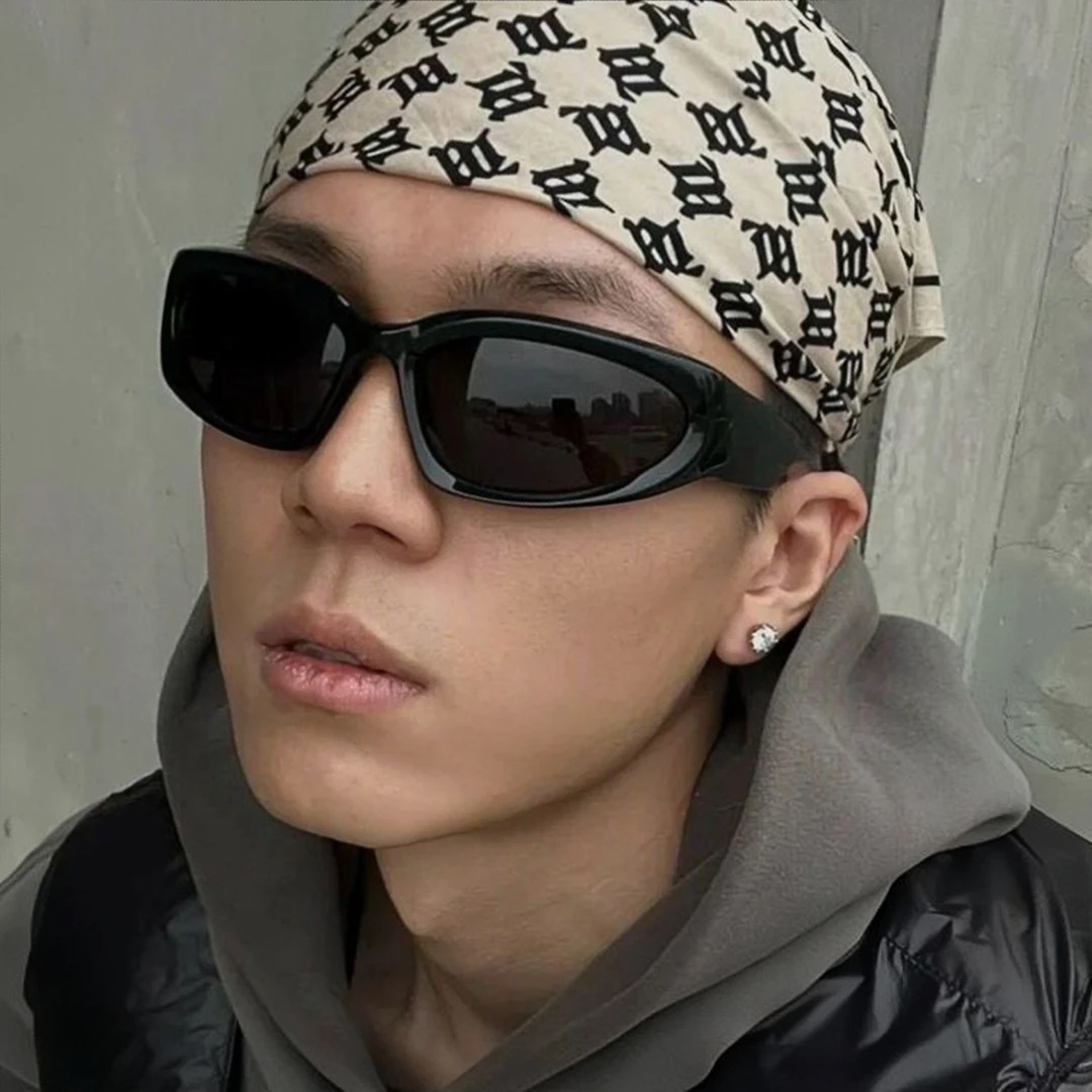 2025新款黑色太阳眼镜户外运动遮阳防晒墨镜欧美潮款男士骑行防风