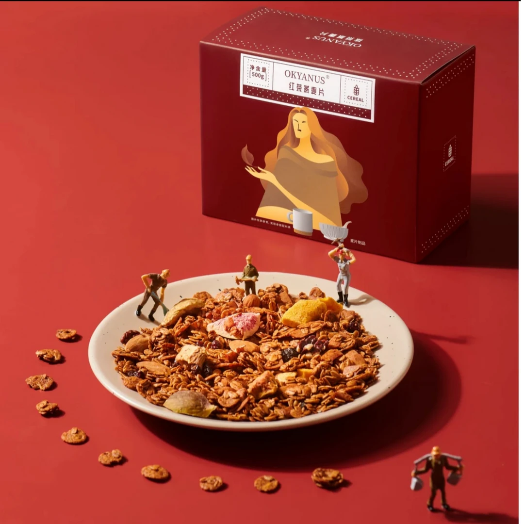 OKYANUS红茶燕麦片500克装营养早餐