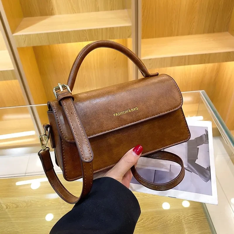 百搭2025春夏复古小包女包时尚潮单肩斜挎包高级感女士手提小方包