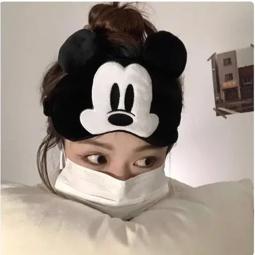 韩版眼罩睡眠遮光时尚可爱卡通情侣搞怪女士旅行发带洗漱两用Q