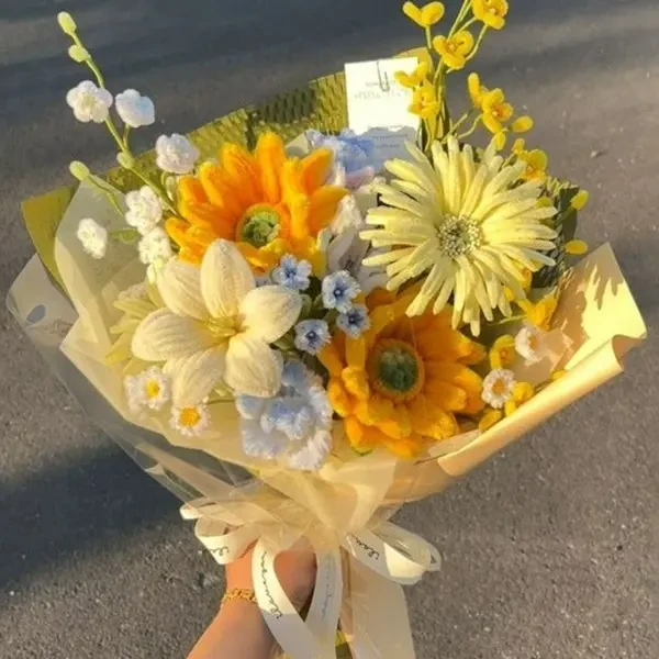 扭扭棒手工diy材料包向日葵仿真花束生日礼物送闺蜜女友毕业