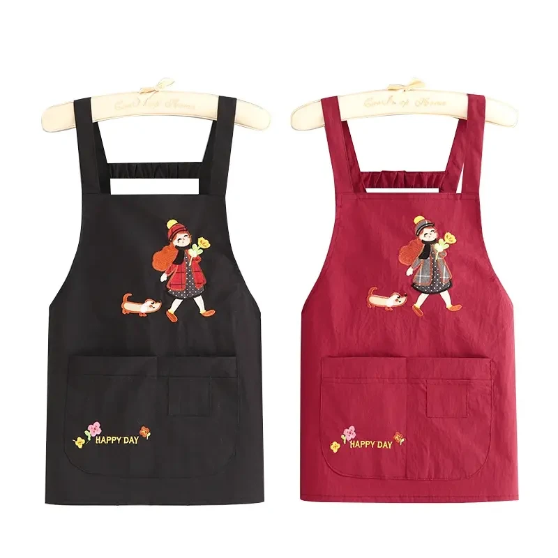 防泼水围裙厨房家用时尚2025新款韩版做饭围腰餐饮工作服