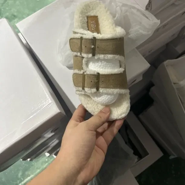 防滑秋季纯色厚款一字拖女鞋拖鞋凉鞋秋冬交叉