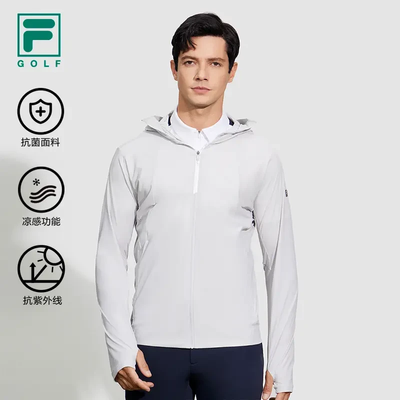 Fila/斐乐男士【高尔夫轻薄防晒外套】夏季凉感遮阳衣A11M425505F