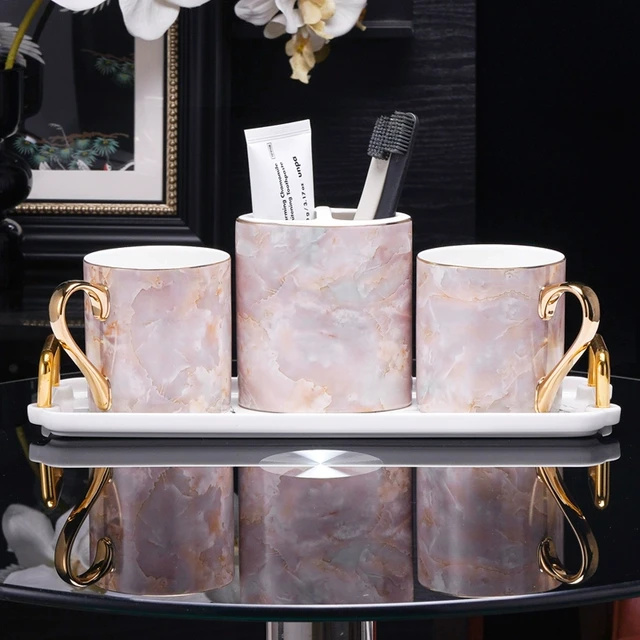 源头好货高颜值漱口杯结婚牙杯洗漱杯轻奢高端口杯情侣一对高级感