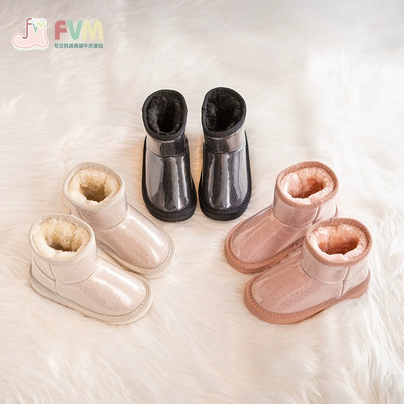 FVM女童雪地靴儿童棉鞋子2025新款冬季宝宝加厚防水防滑