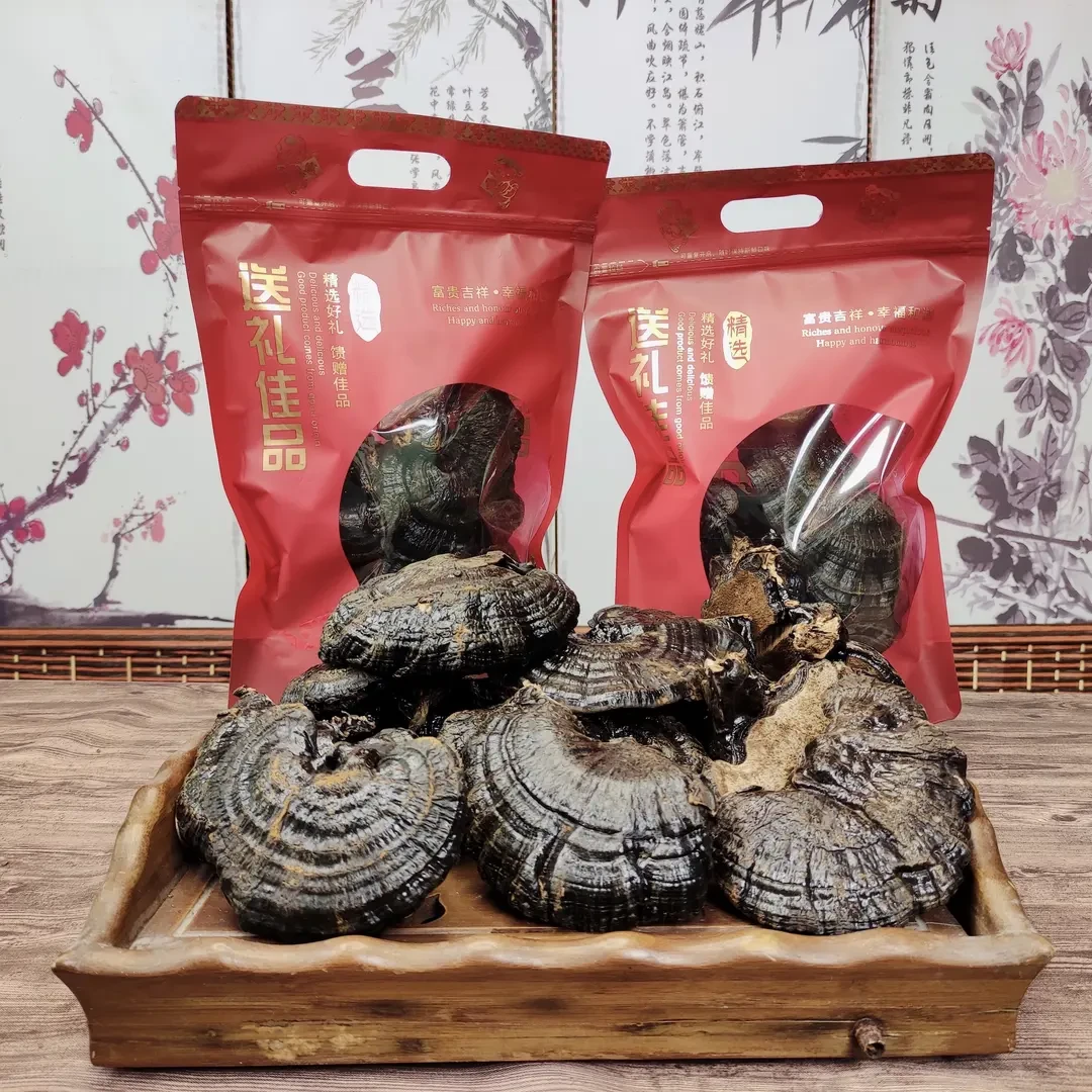 礼即正宗西藏黑灵芝整枝干货可煲汤500克装
