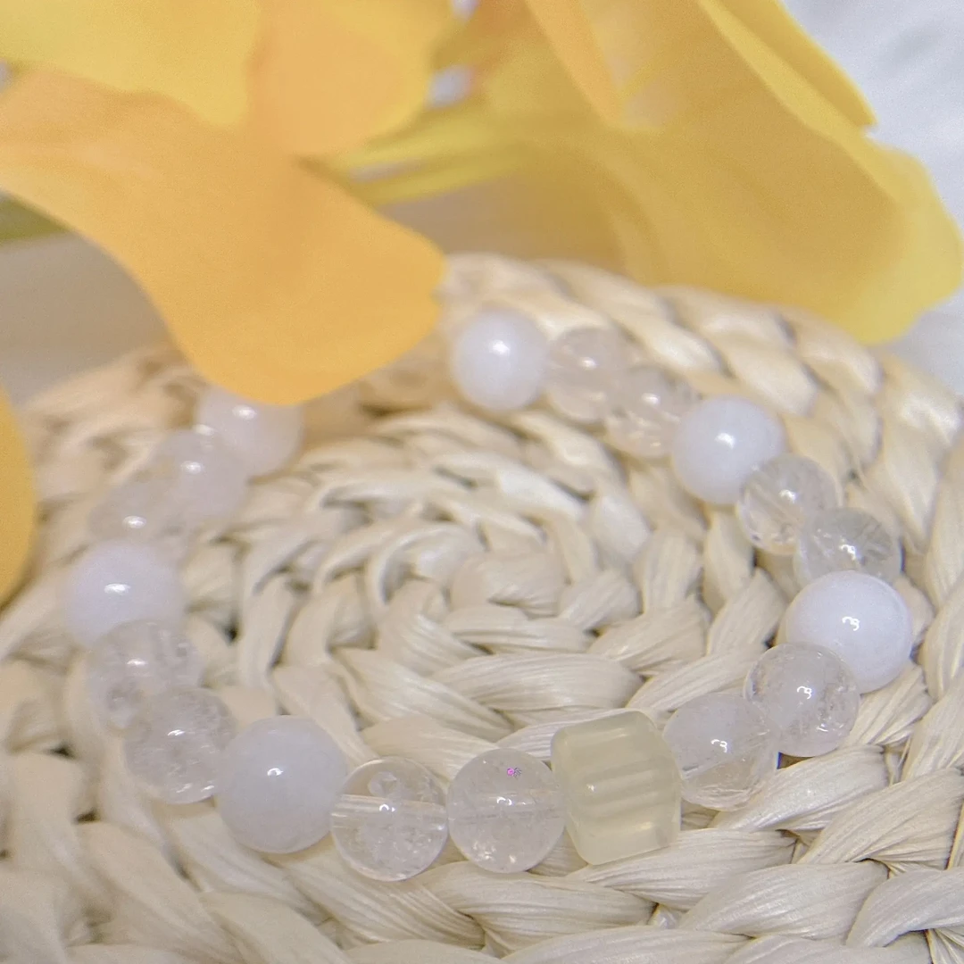 【净·悦】天然白水晶手链学生党必备日常通勤不撞款气质简约