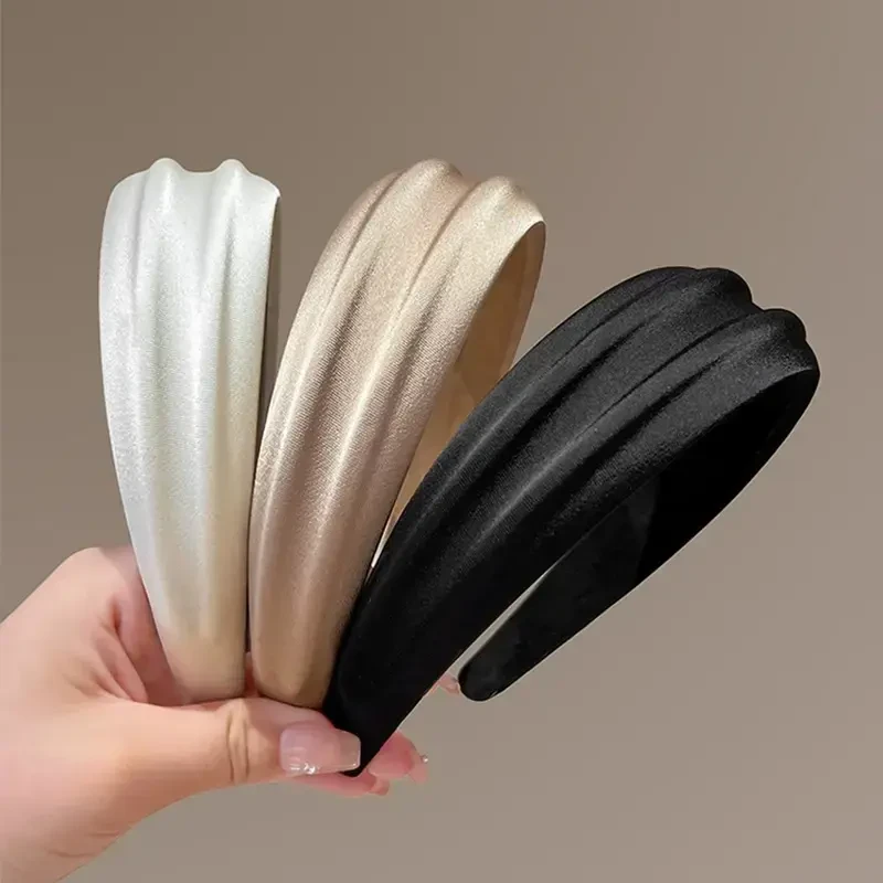 【专柜轻奢】高颅顶发箍女款高级感洋气时尚外出百搭宽边缎面头箍