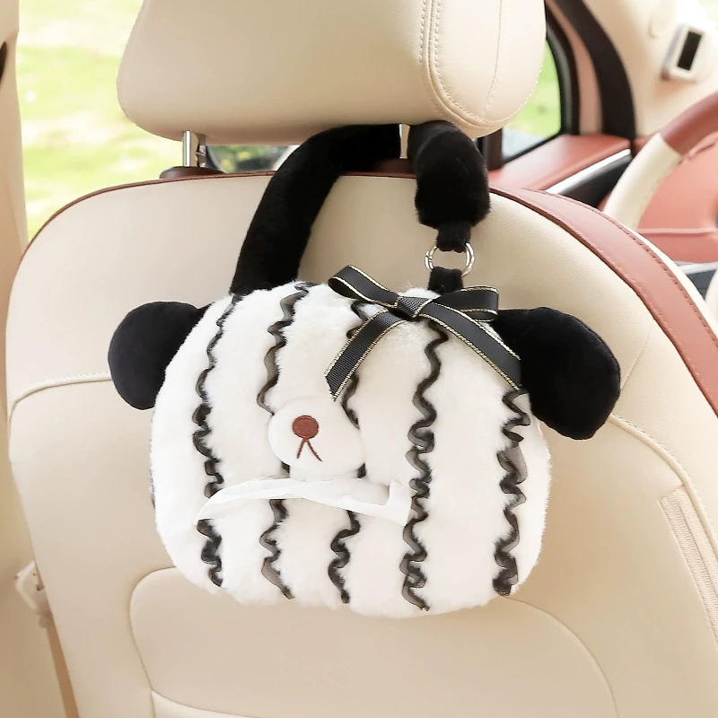 车载纸巾盒汽车可爱挂式抽纸盒车内卡通创意挂袋后排装饰用品大全