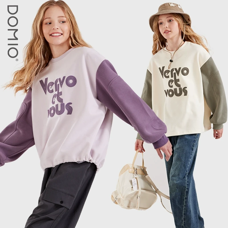 女童卫衣儿童2025春季新款休闲上衣女大童长袖圆领打底衫童装