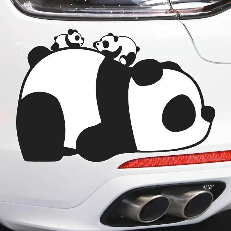 汽车装饰个性贴画划痕遮挡遮盖车贴防水卡通可爱熊猫车身创意贴纸