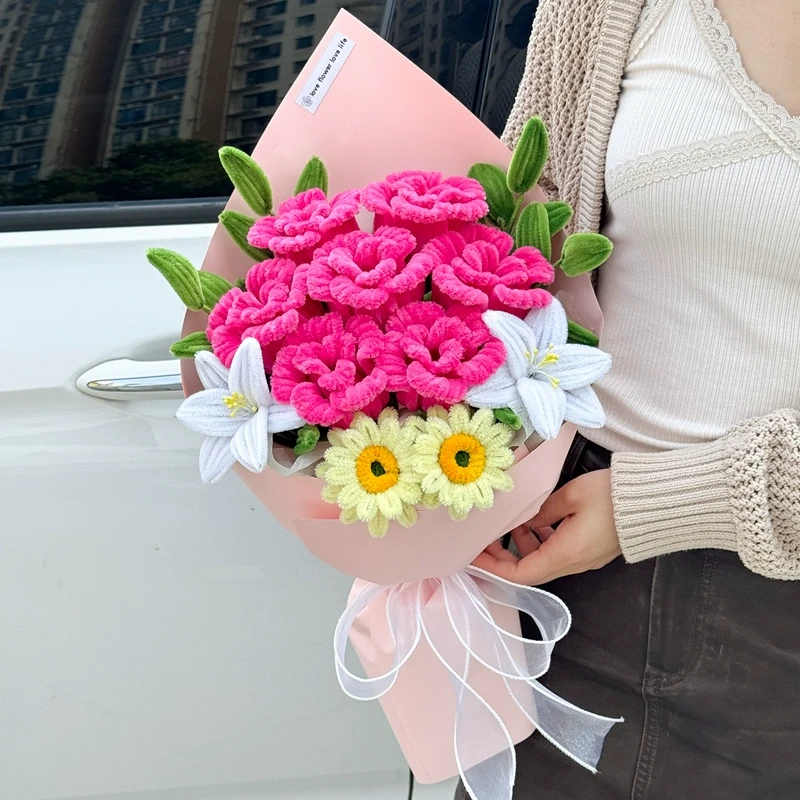 diy扭扭棒粉色玫瑰广志送给美伢的花同款送老婆情人节生日礼物花