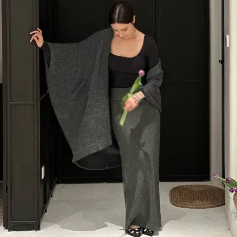 muli沐里针织开衫易梦玲同款大开衫