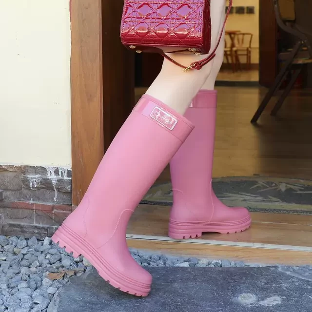 特高筒雨鞋女款成人水鞋防水防滑2025款长筒雨靴时尚外穿露营徒步