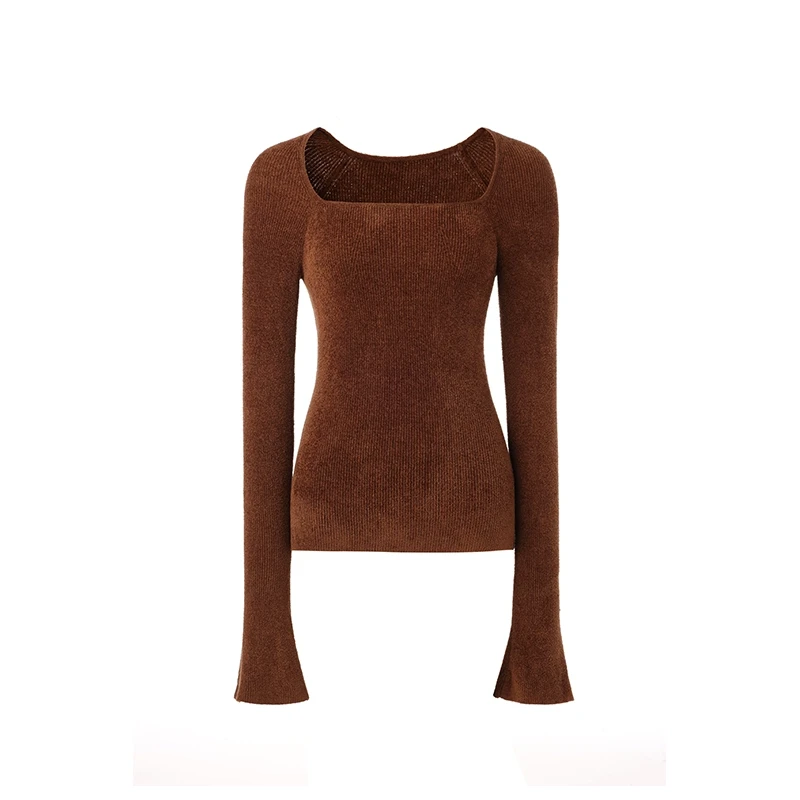 【MONSTERMING】新品24秋冬小方领基础长袖打底衫女