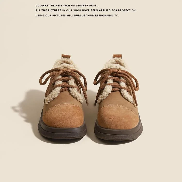 正品雪地靴女款2025年新款秋冬加绒勃肯鞋女毛毛鞋覆古保暖棉鞋女