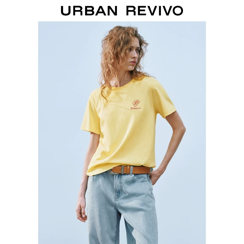 UR2025夏季新款女装复古水果印花棉质短袖T恤UYL450072