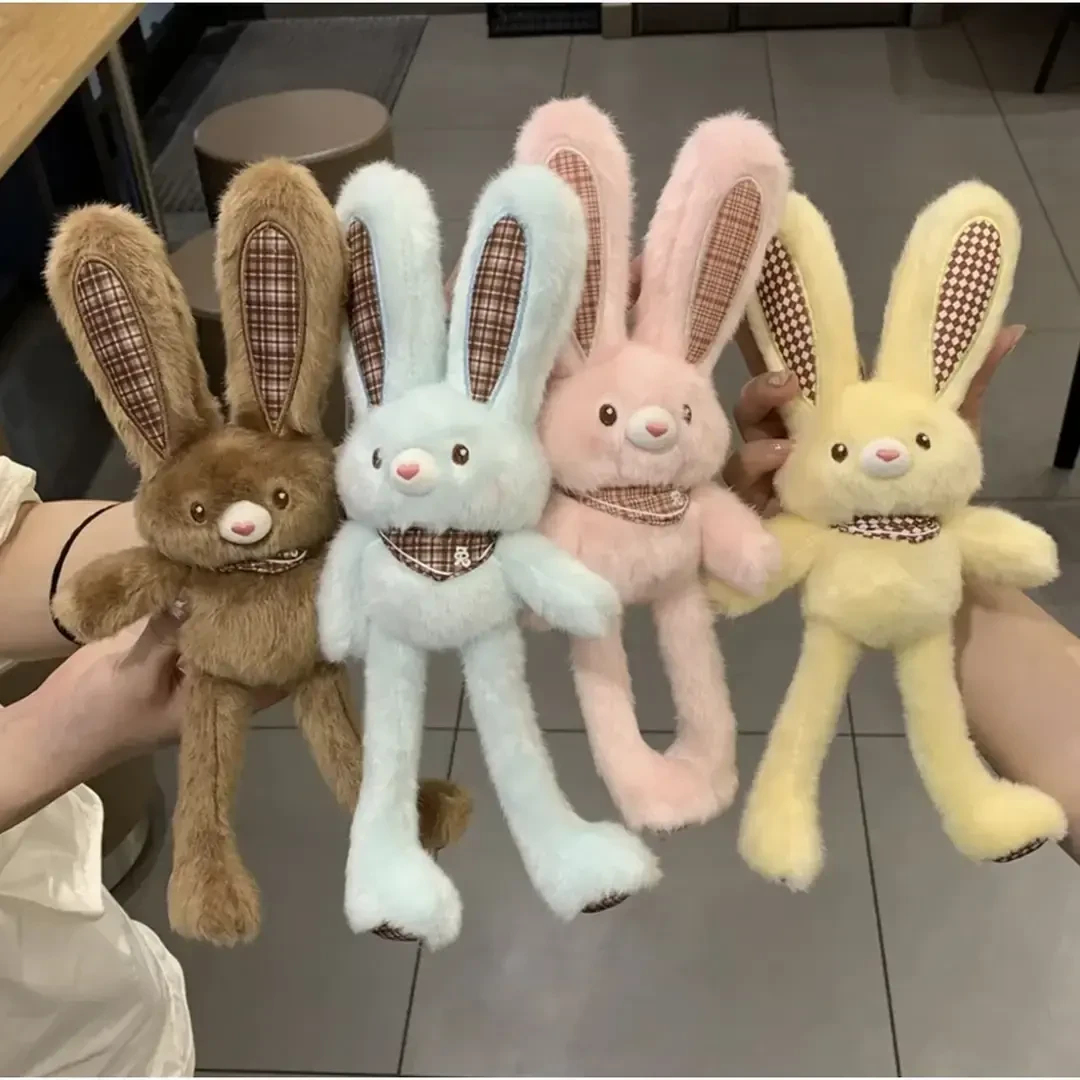 【多色可选】云梦间趣味抽拉兔美拉德拉耳兔毛绒玩具抽拉兔公仔挂件