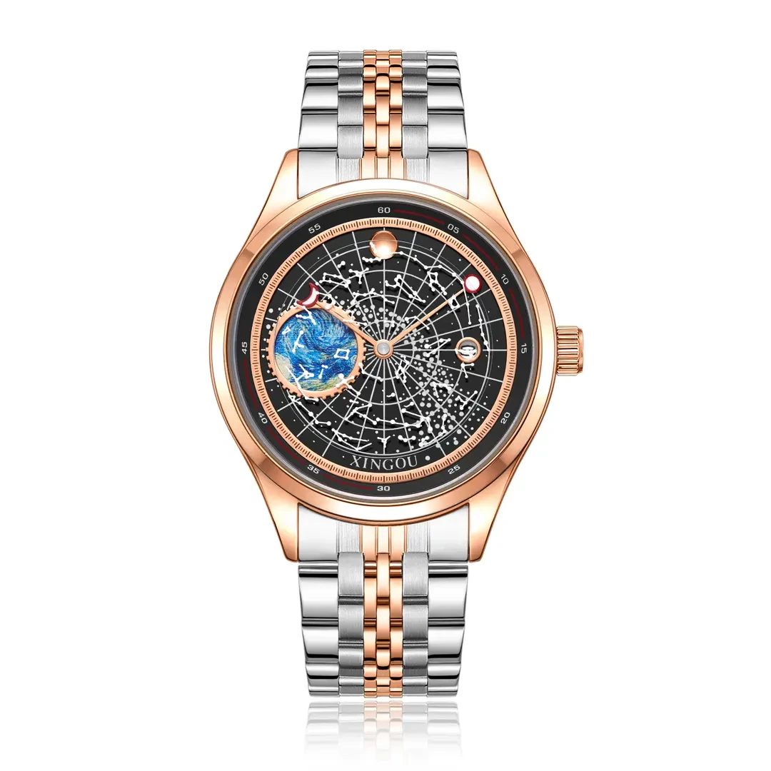 星歐天文系列男士时尚机械腕表-星歐X0210伽利略