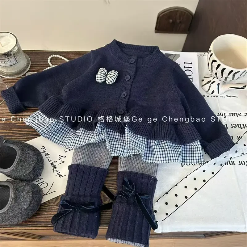 女童秋装2025新款韩版童装女宝宝韩版春秋时髦洋气两件套P193