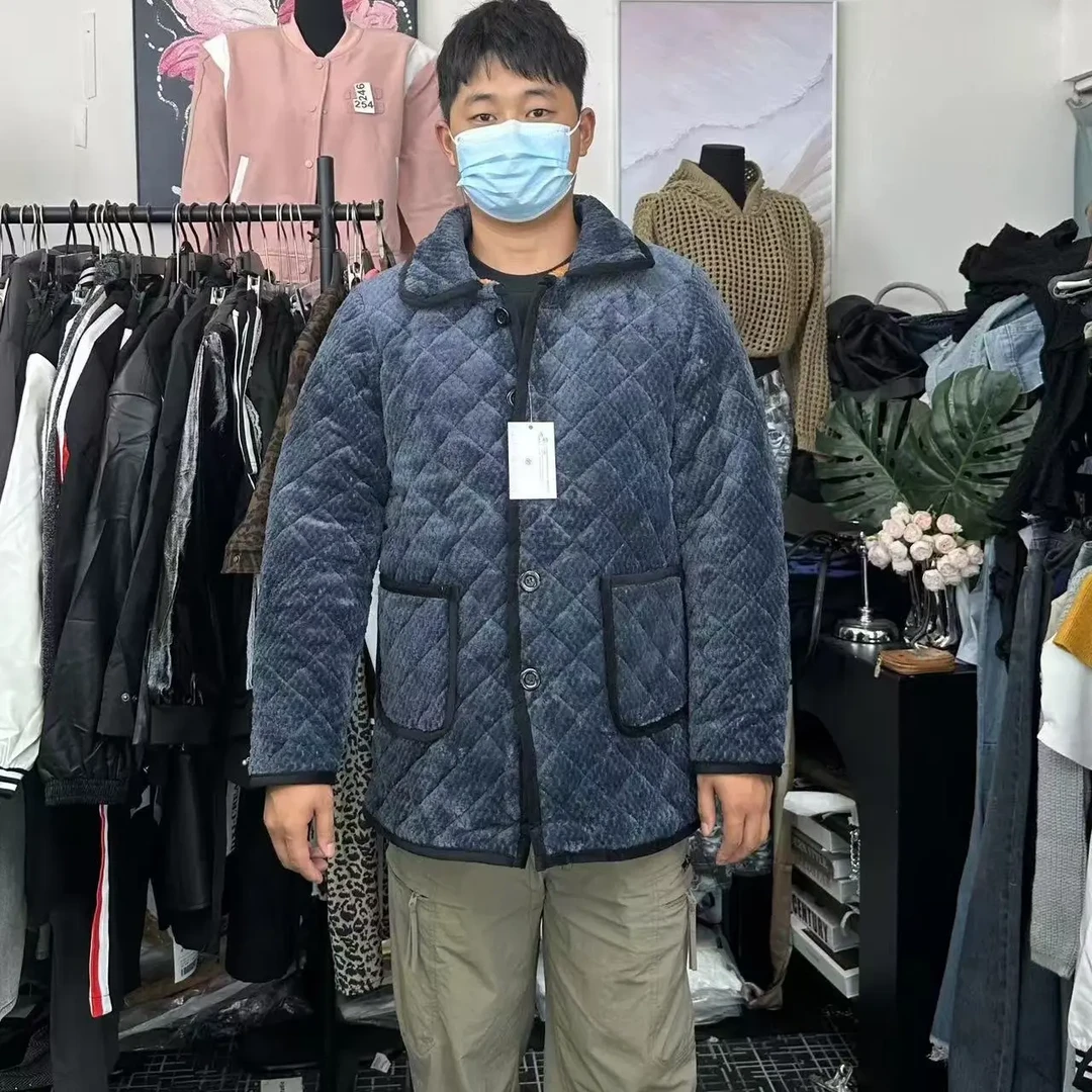 男士三层加绒加厚珊瑚绒夹棉保暖秋冬季可外穿中老年爸爸家居服套