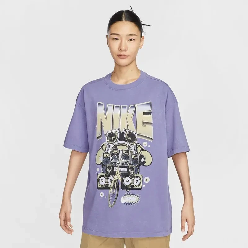 NIKE/耐克正品女子夏季圆领时尚休闲百搭经典T恤短袖- HF9692-527