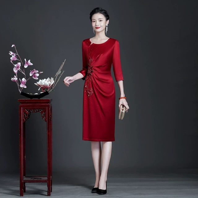 喜婆婆婚宴装礼服2025新款气质加肥加大码新娘妈妈旗袍结婚丈母娘