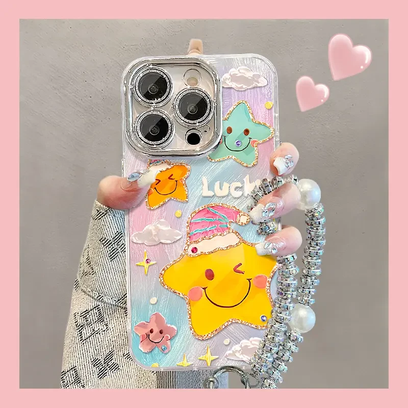 适用油画棒星星苹果17promax华为vivo/oppo小米iPhone精孔羽纱纹