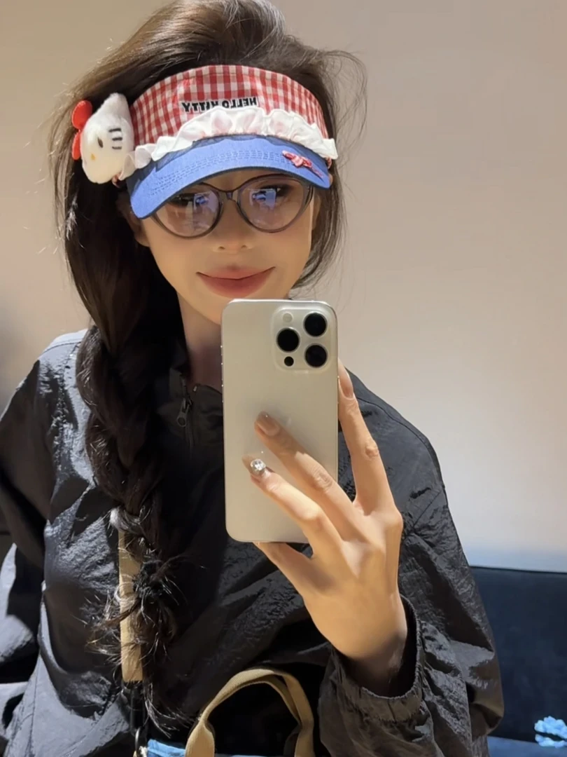 hellokitty系列女士空顶帽款百搭旅游可调节帽子可爱